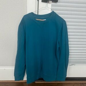 Classic Teal Crewneck Sweater for Men